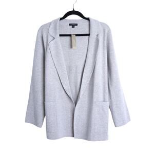 J. CREW Eloise Open Sweater Blazer NWT Heathered Gray Knit Long Sleeve Women's S